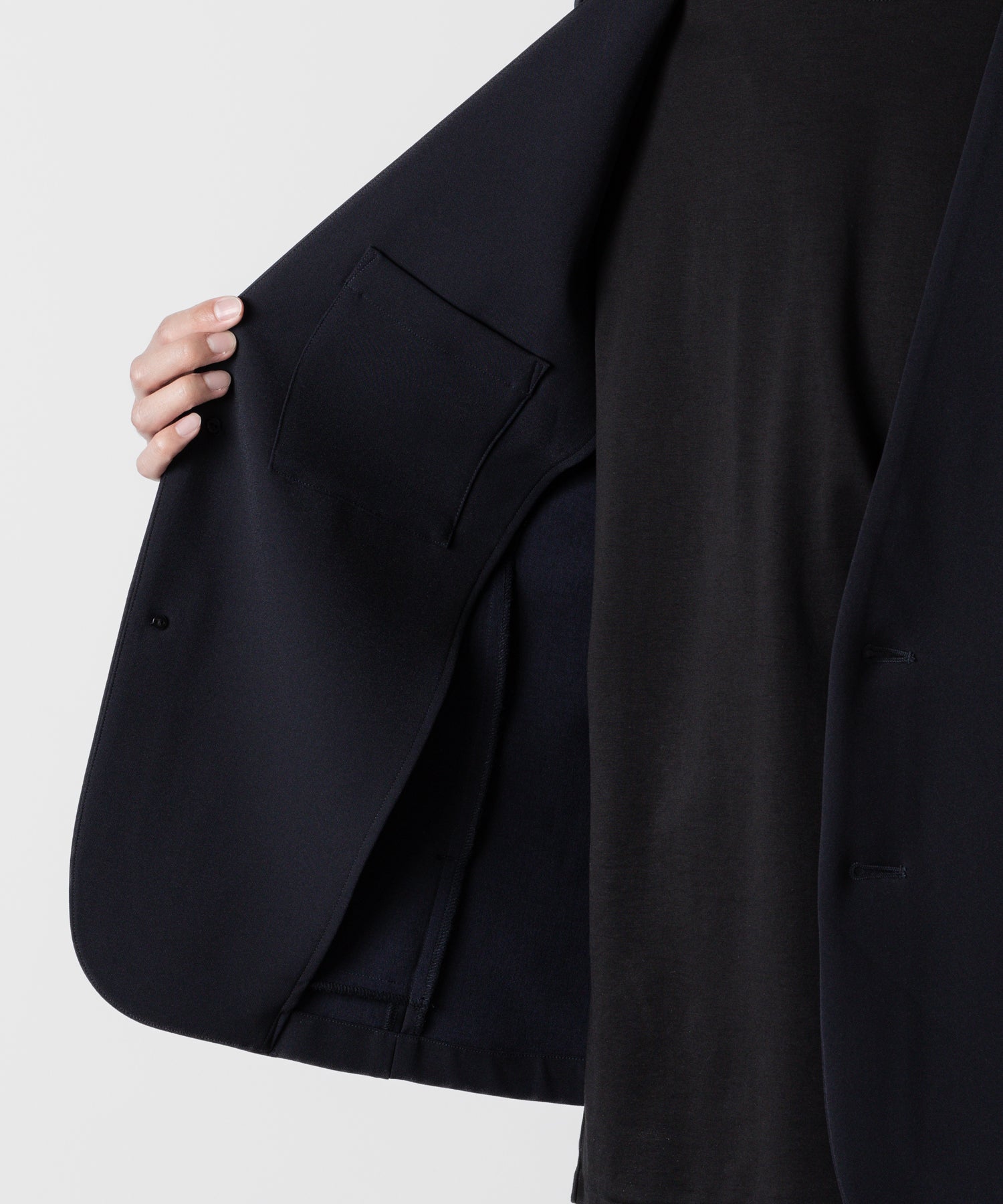 ATTACHMENT アタッチメントのPE STRETCH DOUBLE CLOTH COLLARLESS JACKET - NAVY 公式通販サイトsession福岡セレクトショップ