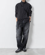 画像をギャラリービューアに読み込む, ATTACHMENT / EXCLUSIVE ITEMアタッチメントの11oz DENIM 1TUCK BELTED PANTS  - BLACKの公式通販サイトsession福岡セレクトショップ
