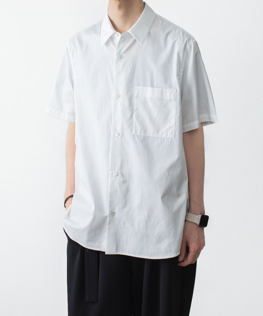 ATTACHMENT アタッチメントの140/2 GIZA BROAD S/S SHIRT - WHITEの公式通販サイトsession福岡セレクトショップ