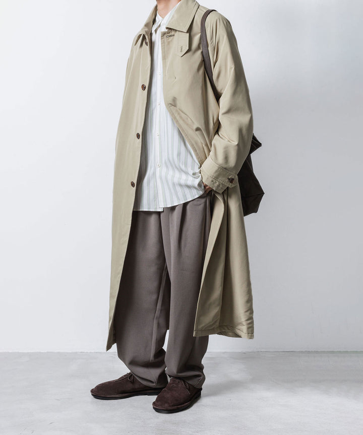 ATTACHMENT アタッチメントのCU/CO STRIPE TWILL L/S SHIRT - S.GREENの公式通販サイトsession福岡セレクトショップ