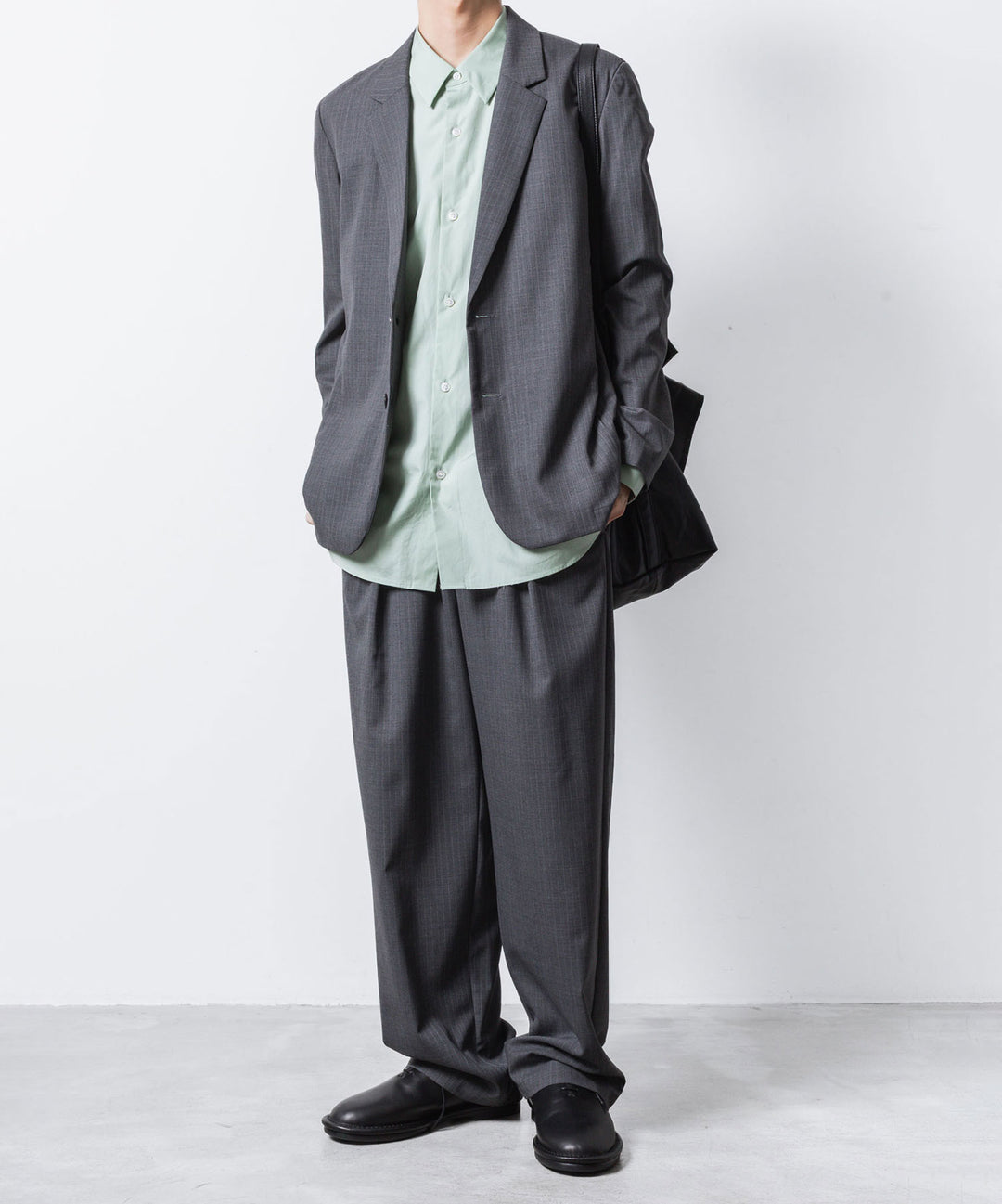 ATTACHMENT アタッチメントの140/2 GIZA BROAD L/S SHIRT - L.GREENの公式通販サイトsession福岡セレクトショップ