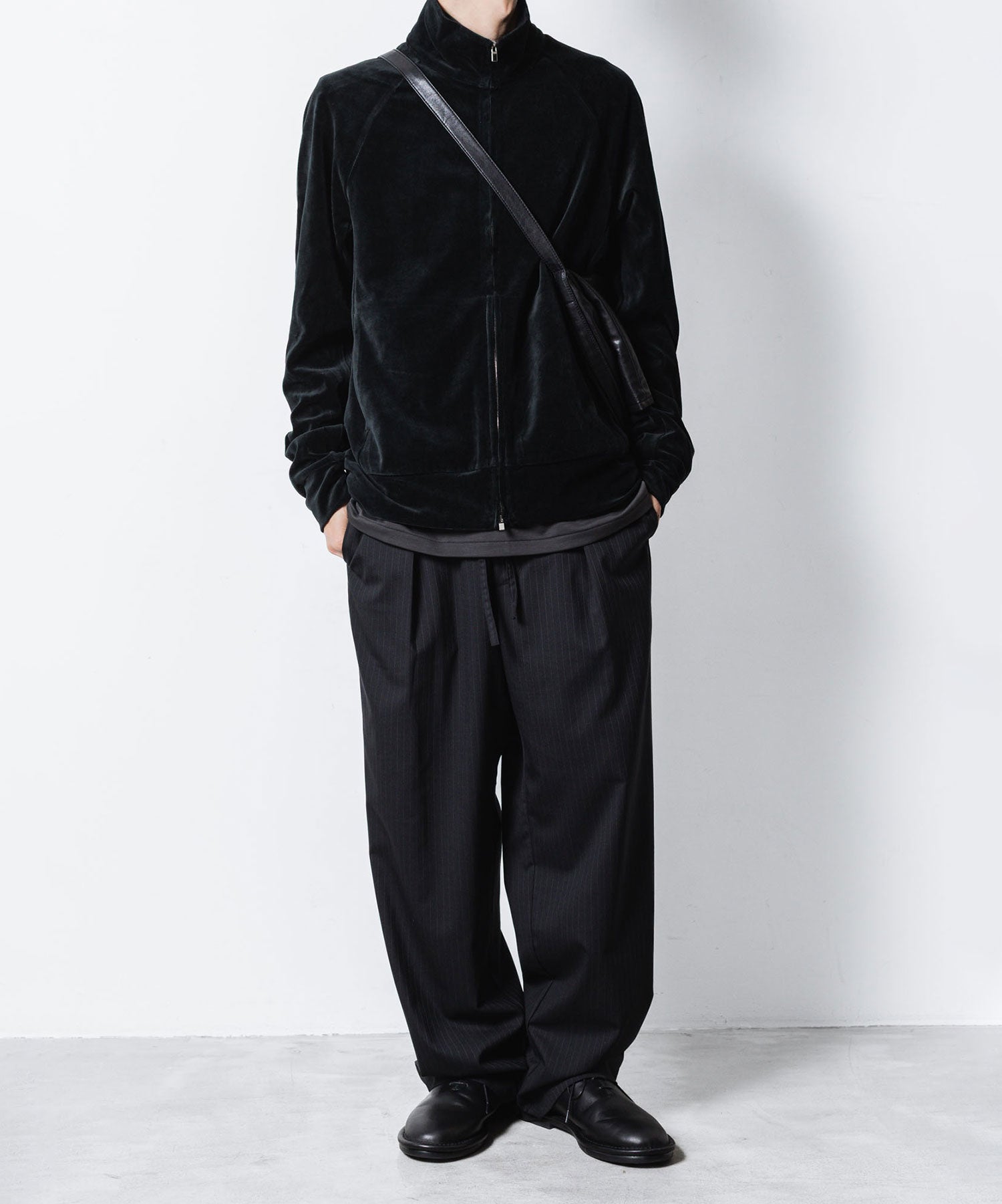 ATTACHMENT アタッチメントのCO/PE VELOR JERSEY TRACK JACKET - BLACKの公式通販サイトsession福岡セレクトショップ
