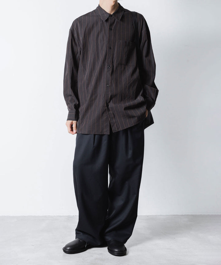 ATTACHMENT アタッチメントのT/W/SI STRETCH GABARDINE FLAP TROUSERS - D.NAVYの公式通販サイトsession福岡セレクトショップ