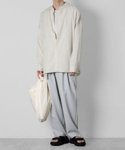 【ATTACHMENT】ATTACHMENT アタッチメントのPE STRECH DOUBLE CLOTH BELTED TAPERD FIT TROUSERS - L.GRAY 公式通販サイトsession福岡セレクトショップ