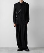 画像をギャラリービューアに読み込む, ATTACHMENT アタッチメントのPE STRETCH VIYELLA BAND COLLAR DRESS SHIRT - BLACK 公式通販サイトsession福岡セレクトショップ
