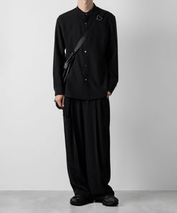 ATTACHMENT アタッチメントのPE STRETCH VIYELLA BAND COLLAR DRESS SHIRT - BLACK 公式通販サイトsession福岡セレクトショップ