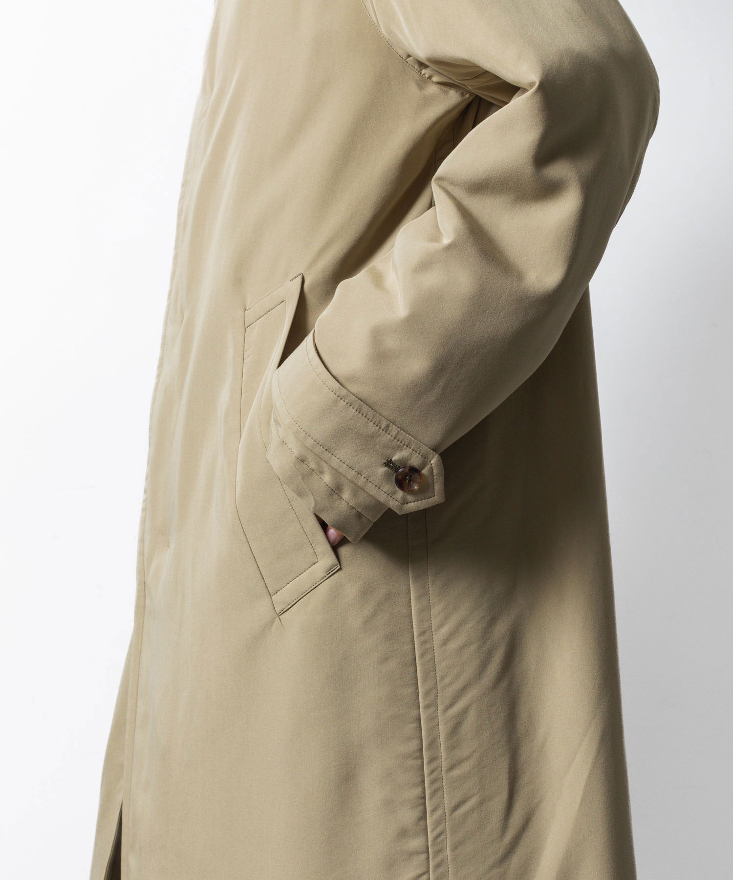 VEIN ヴェインのFIBRIL POPLIN PADDING BALMACAAN COAT - L.BEIGEの公式通販サイトsession福岡セレクトショップ
