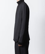 画像をギャラリービューアに読み込む, ATTACHMENT アタッチメントのT/W/SI STRETCH GABARDINE COLLARLESS JKT - S.BLACKの公式通販サイトsession福岡セレクトショップ
