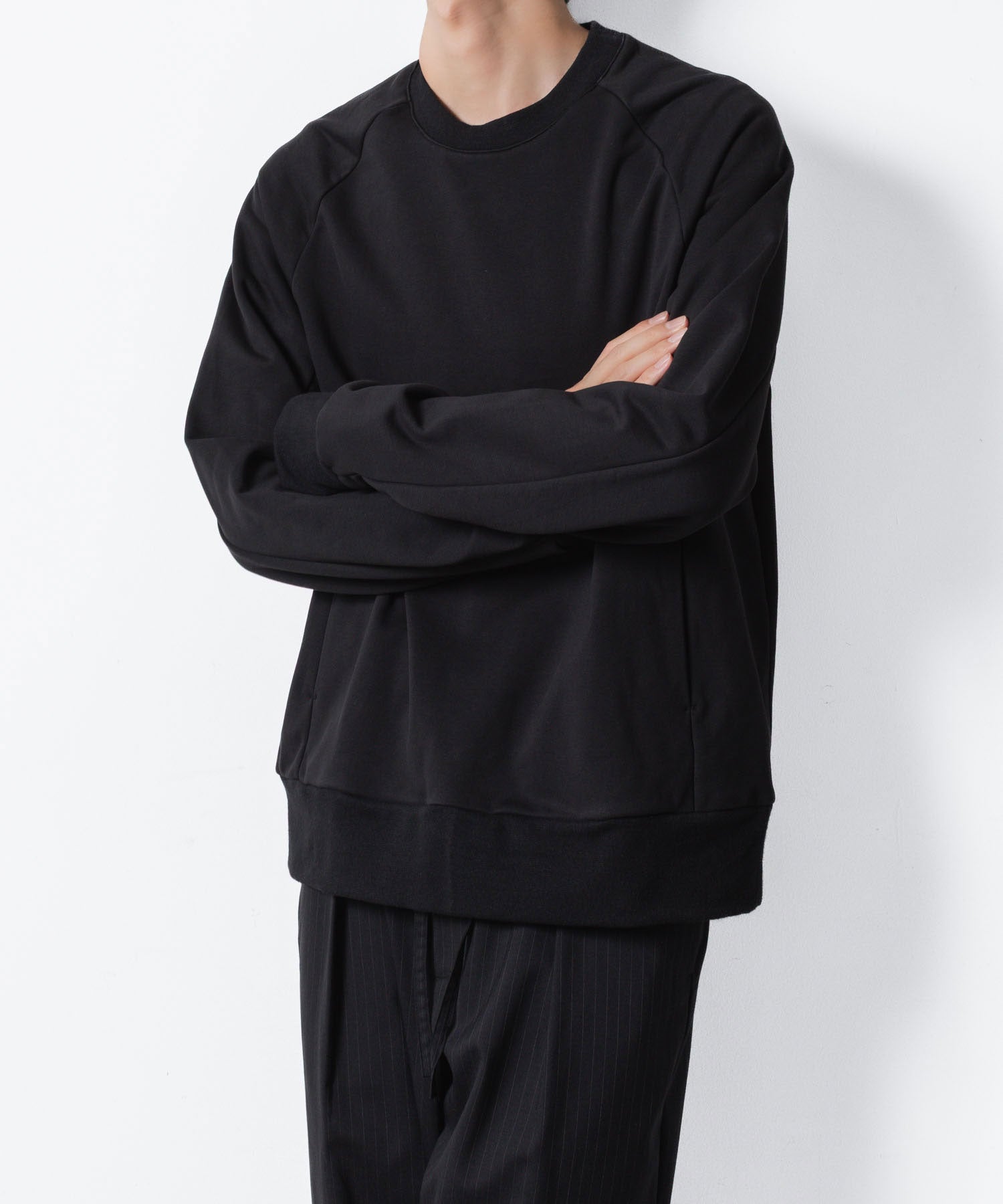 ATTACHMENT アタッチメントのCO STRECH TERRY PULLOVER - BLACKの公式通販サイトsession福岡セレクトショップ