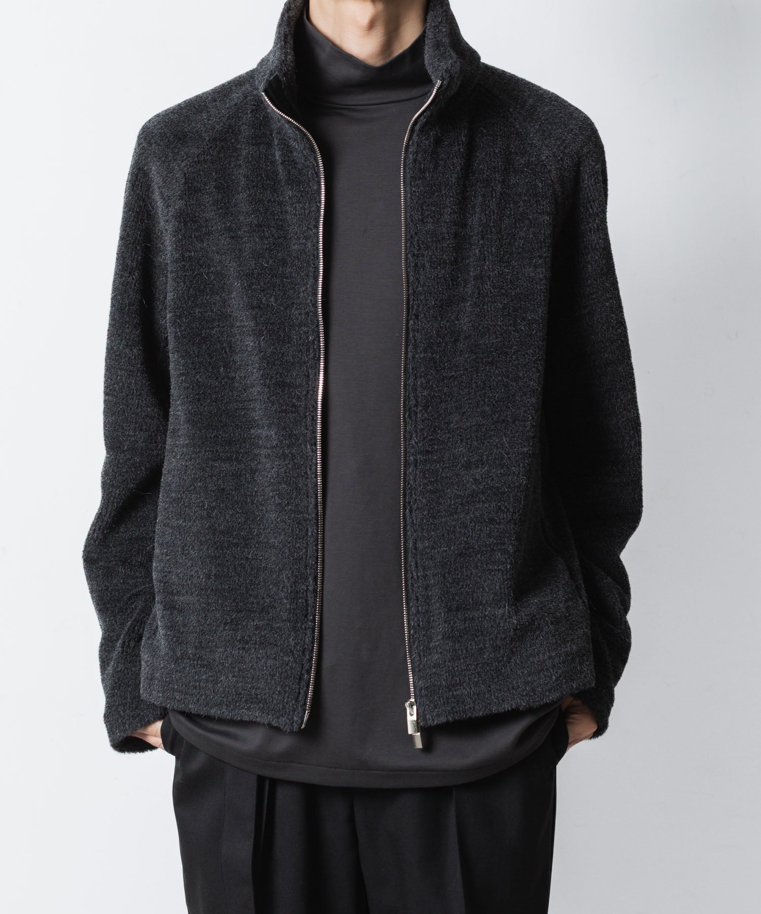 ATTACHMENT アタッチメントのWO/ALPACA BOA ZIP UP BLOUSON - D.GRAYの公式通販サイトsession福岡セレクトショップ
