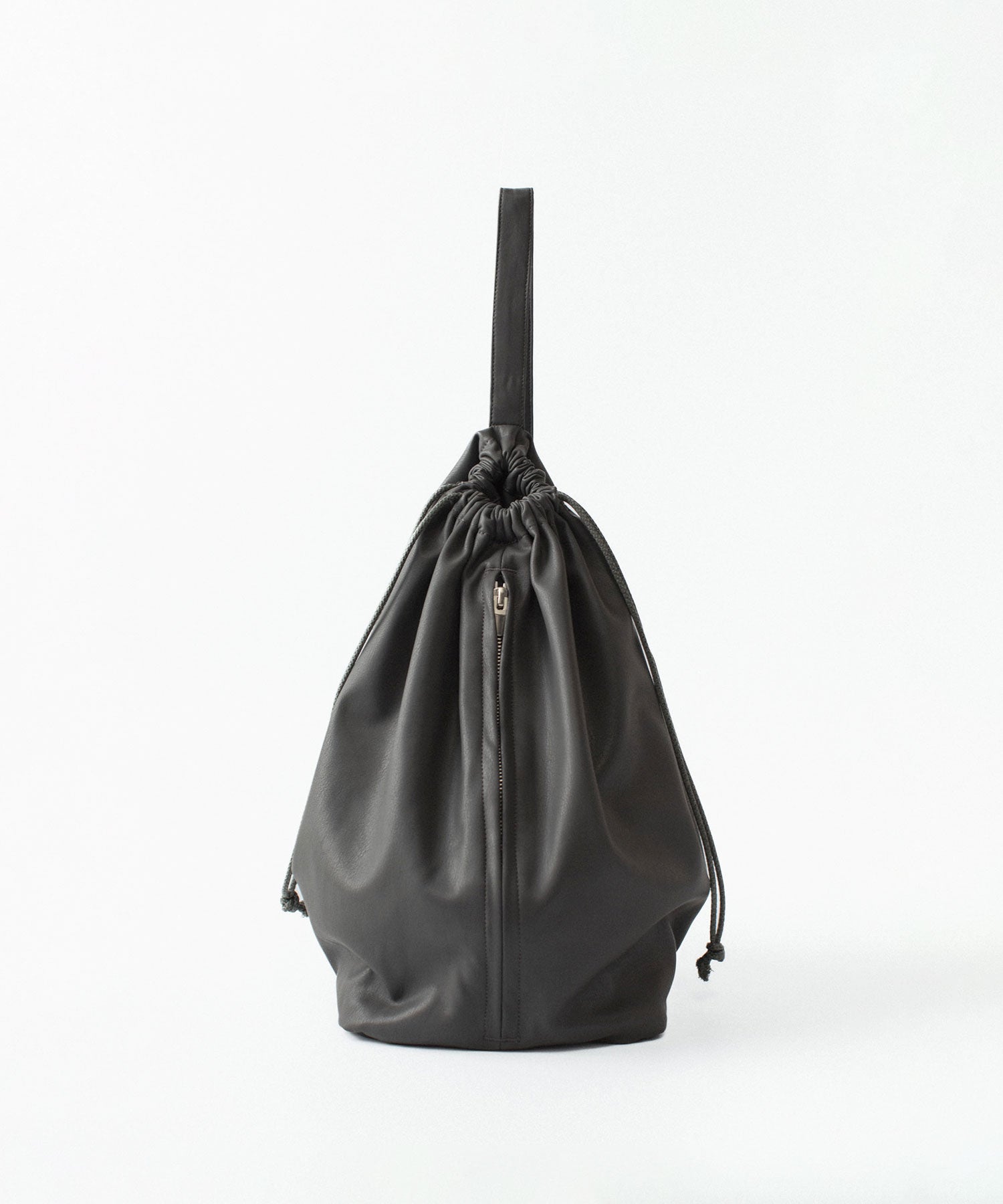 ATTACHMENT /アタッチメント】SYNTHETIC LEATHER BUCKET BAG - GRAY