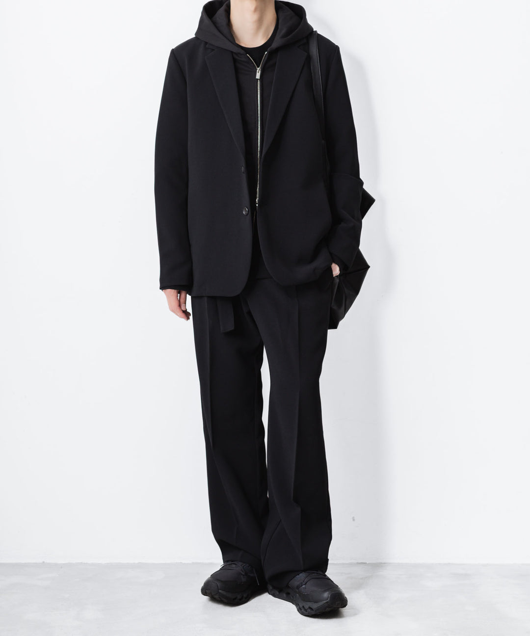 ATTACHMENT / EXCLUSIVE ITEMアタッチメントのCO STRECH TERRY ZIP UP HOODIE - BLACKの公式通販サイトsession福岡セレクトショップ