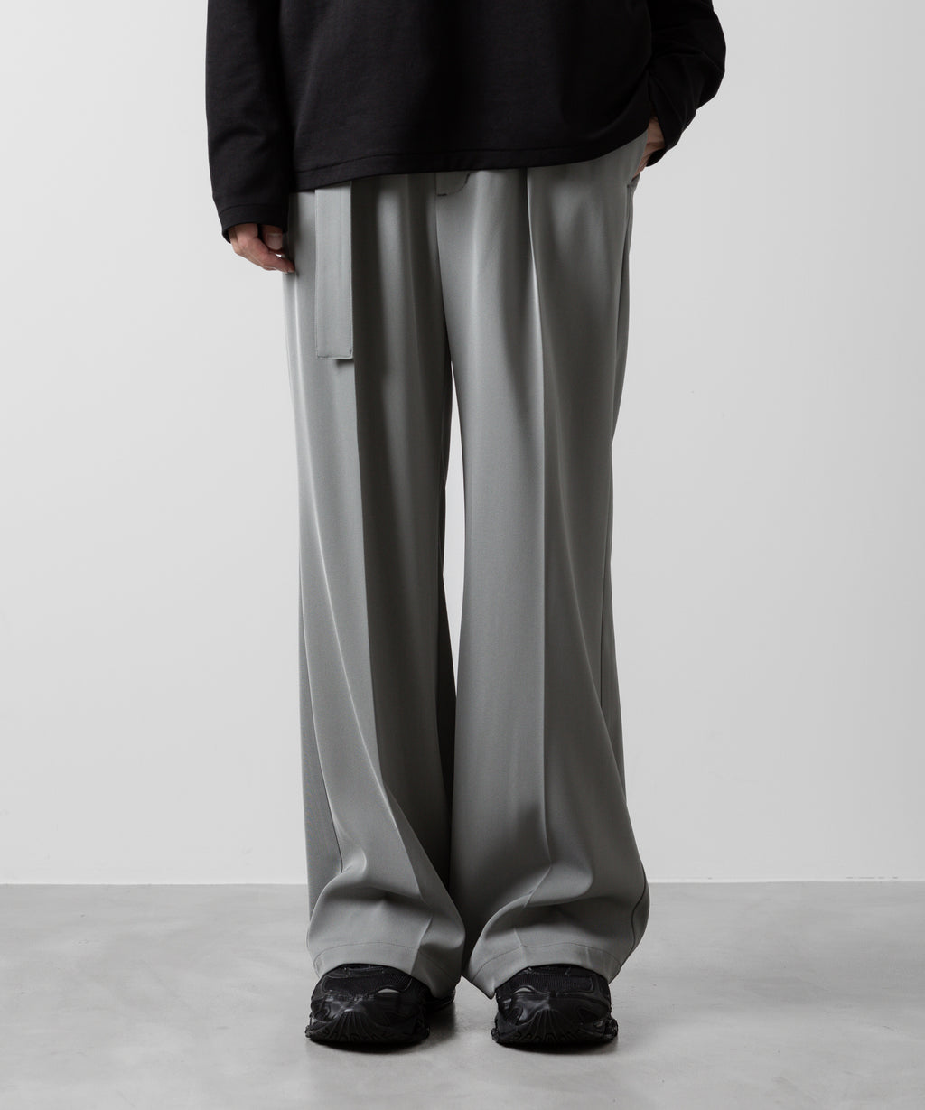 ATTACHMENT アタッチメントのPE STRETCH TWILL BELTED WIDE FIT TROUSERS - GRAY 公式通販サイトsession福岡セレクトショップ