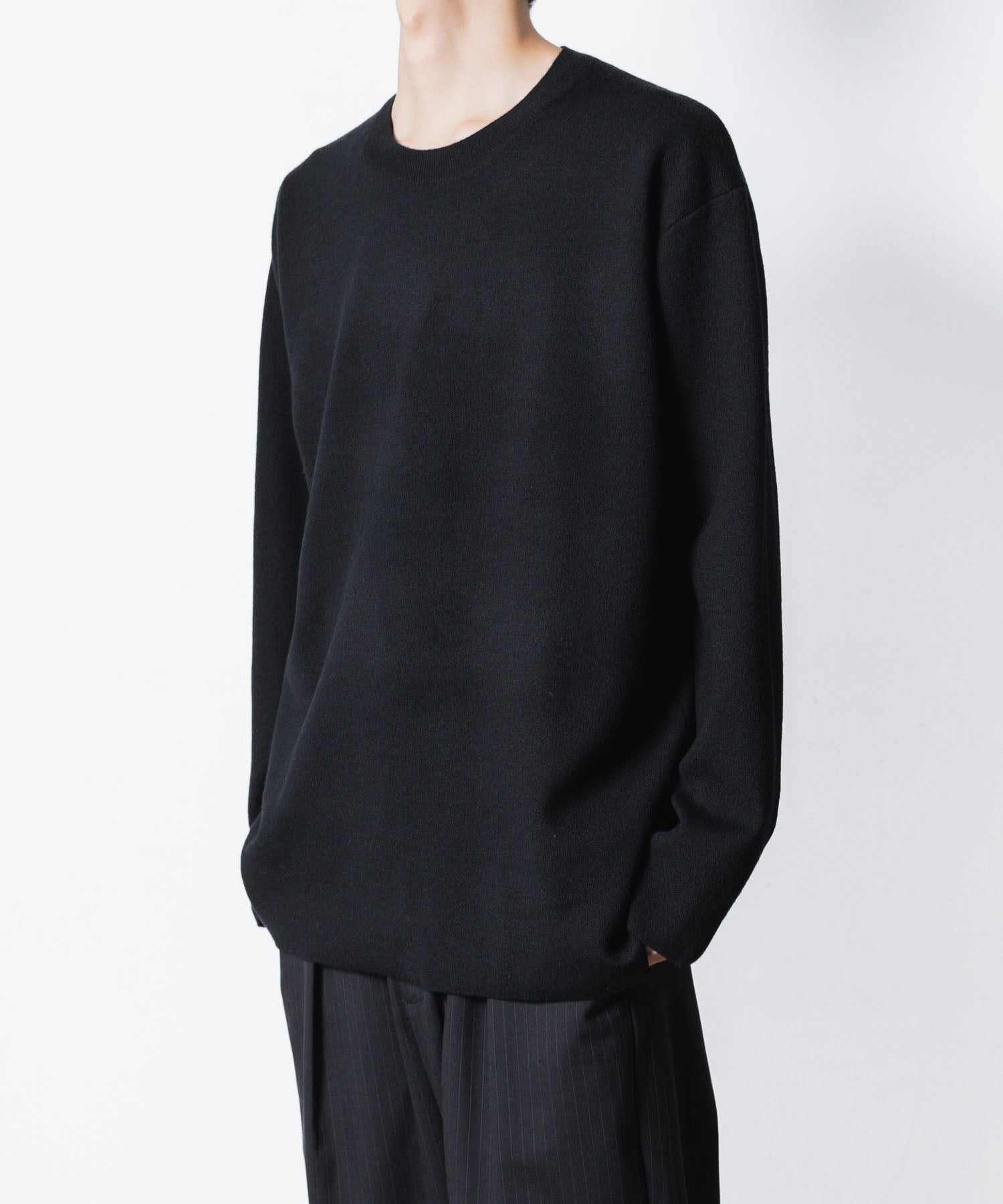 ATTACHMENT アタッチメントのWOxPE DOUBLE FACE KNIT CREW NECK PULLOVER - BLACKの公式通販サイトsession福岡セレクトショップ