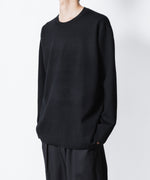 画像をギャラリービューアに読み込む, ATTACHMENT アタッチメントのWOxPE DOUBLE FACE KNIT CREW NECK PULLOVER - BLACKの公式通販サイトsession福岡セレクトショップ
