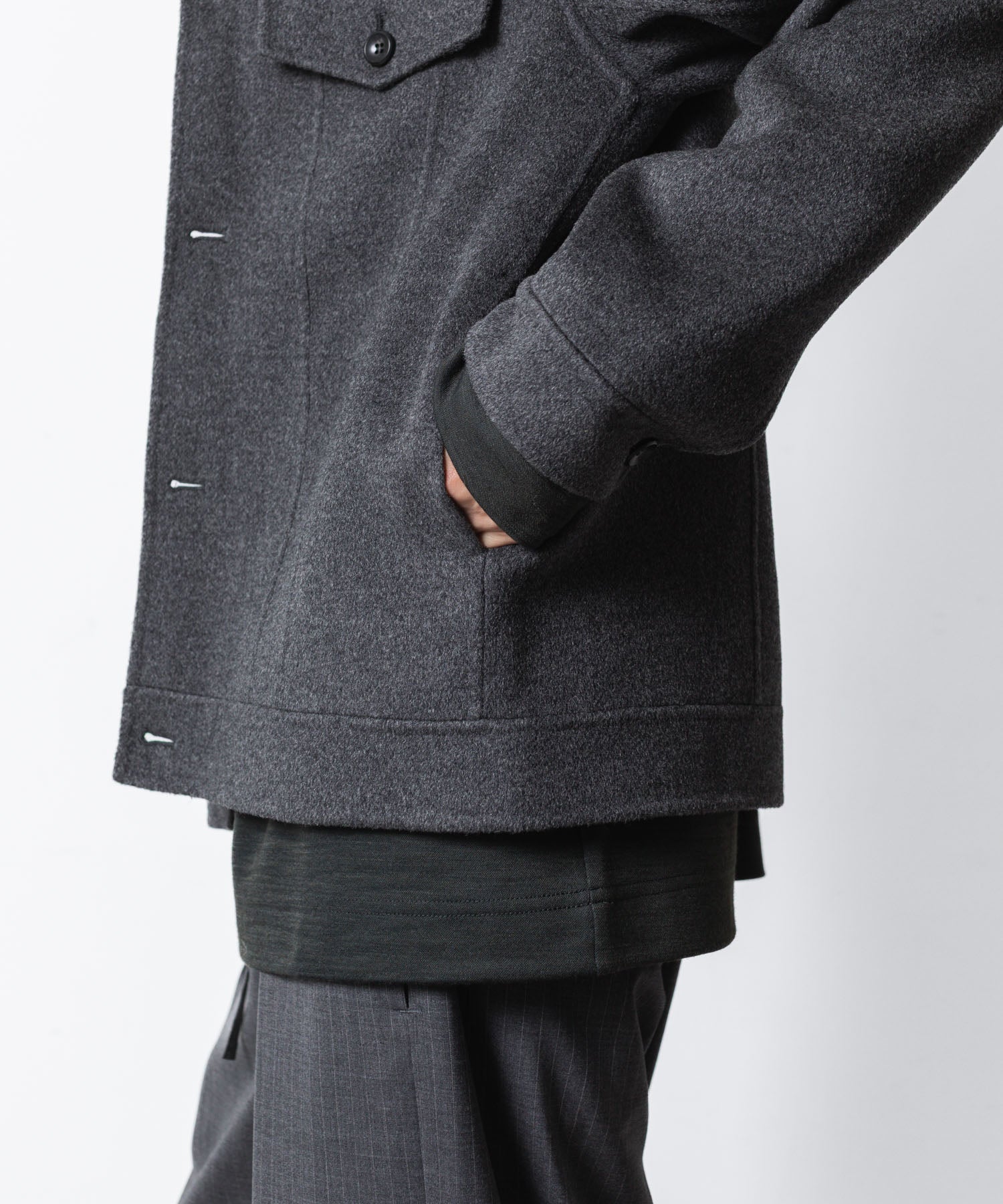 ATTACHMENT アタッチメントのWO/CA DOUBLE FACE BEAVER TRACKER JACKET - X.GRAYの公式通販サイトsession福岡セレクトショップ