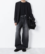 画像をギャラリービューアに読み込む, ATTACHMENT アタッチメントの11OZ DENIM FLAP JEANS - BLACKの公式通販サイトsession福岡セレクトショップ
