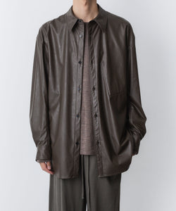 VEIN 】SYNTHETIC LEATHER L/S SHIRT - BROWN | 公式通販サイト