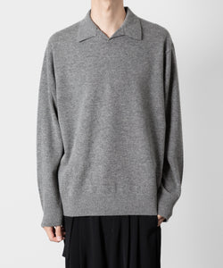 ATTACHMENT アタッチメントのBRITISH WO KNIT POLO  PULLOVER L/S - X.GRAY 公式通販サイトsession福岡セレクトショップ