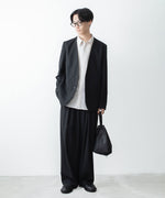 画像をギャラリービューアに読み込む, ATTACHMENT アタッチメントのWO/TA STRETCH TRO 1TUCK WIDE TROUSERS - BLACKの公式通販サイトsession福岡セレクトショップ
