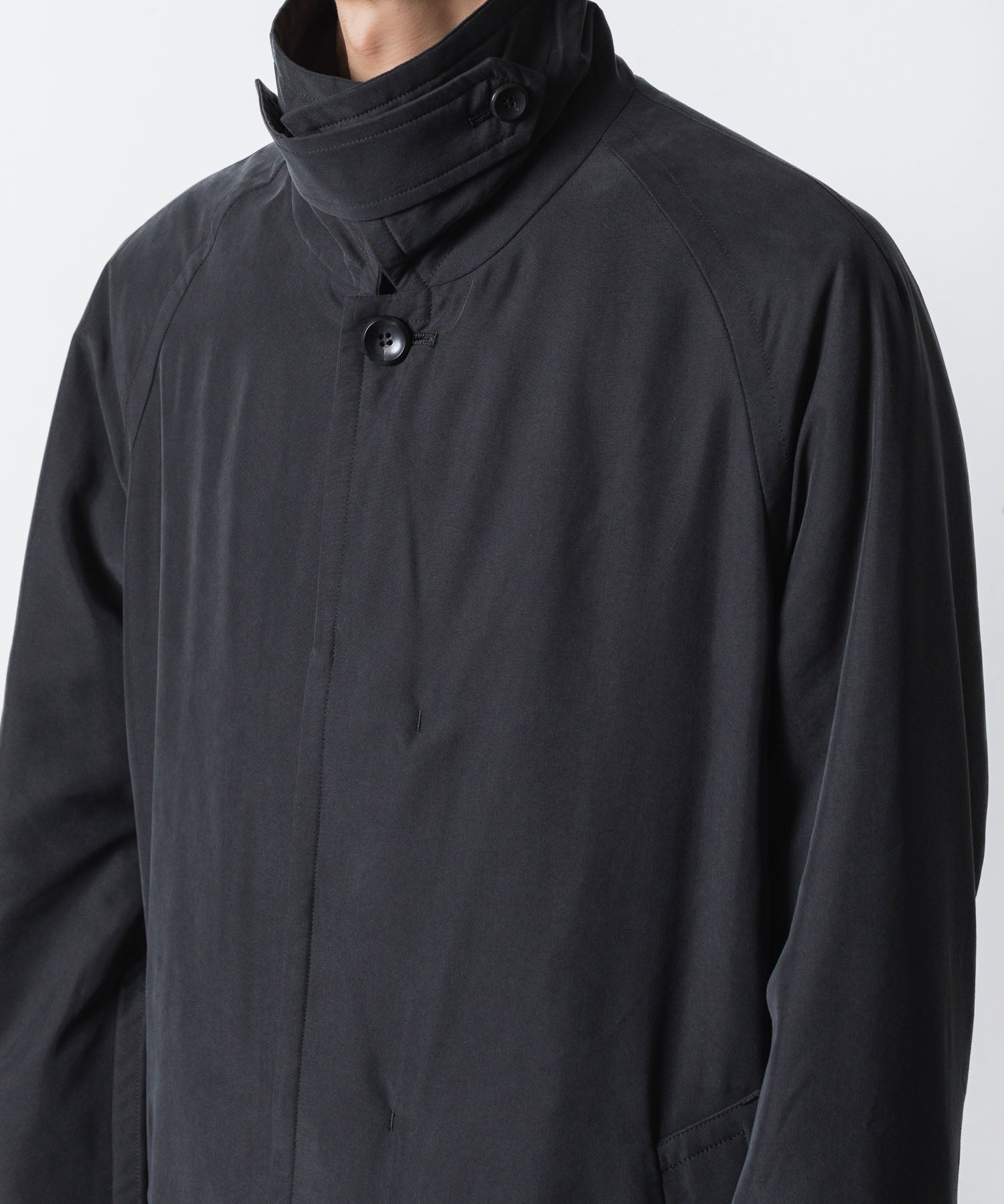 VEIN ヴェインのFIBRIL POPLIN PADDING BALMACAAN COAT - BLACKの公式通販サイトsession福岡セレクトショップ