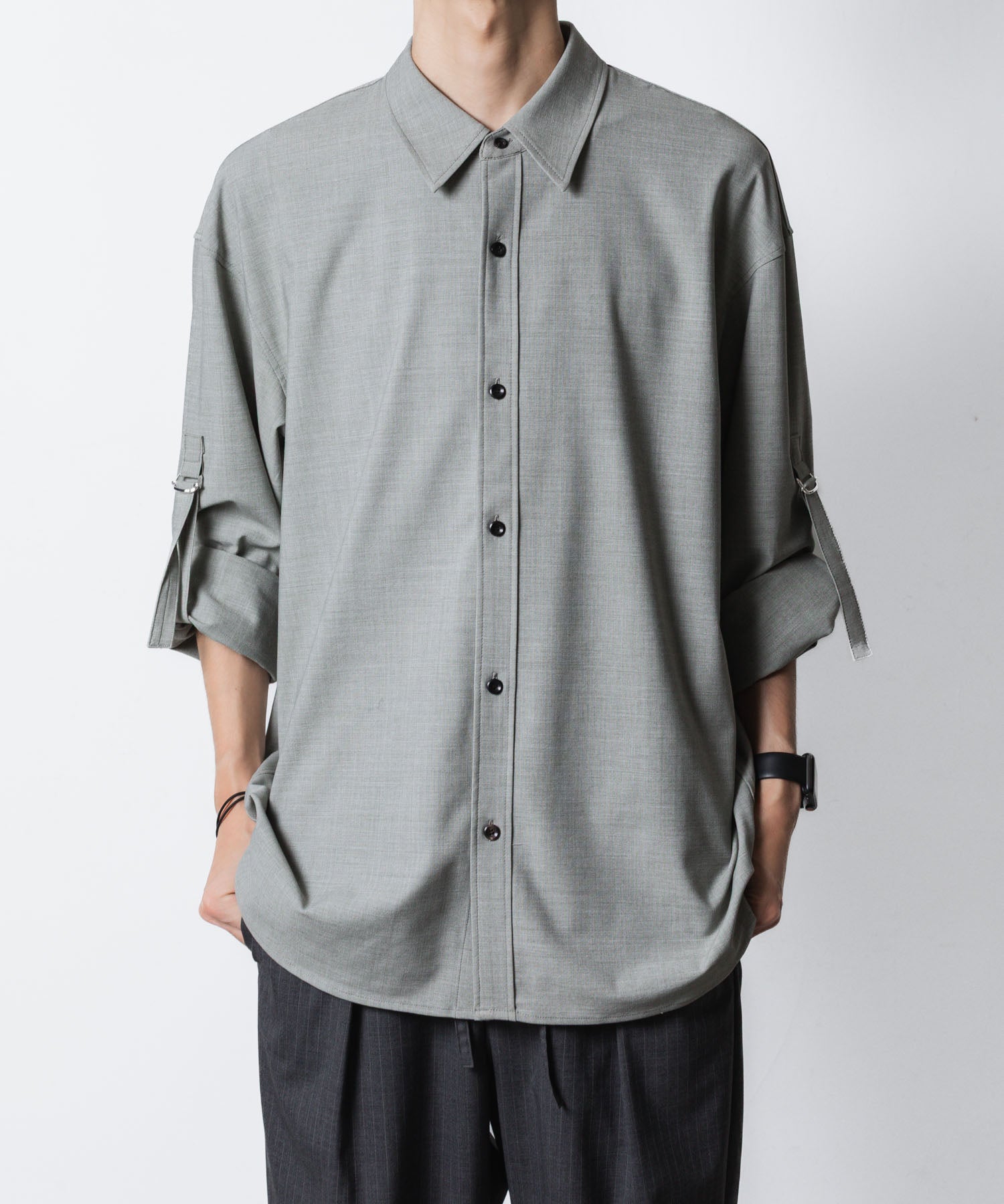 ATTACHMENT アタッチメントのPE/RY STRETCH TROPICAL STRAP SLEEVE L/S SHIRT - X.GREENの公式通販サイトsession福岡セレクトショップ