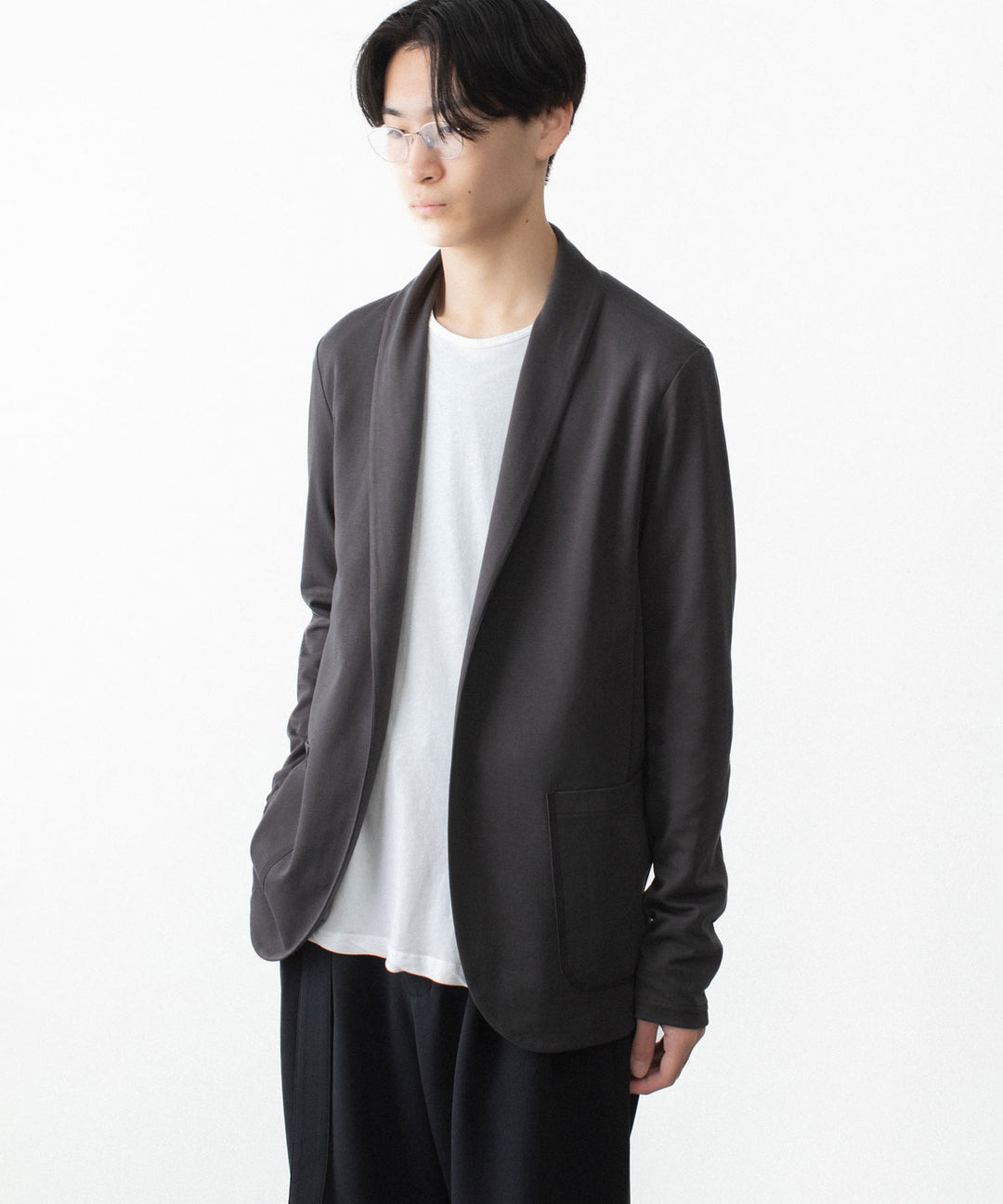 ATTACHMENT / EXCLUSIVE ITEMアタッチメントのCOTTON DOUBLE FACE STOLE CARDIGAN - D.GRAYの公式通販サイトsession福岡セレクトショップ