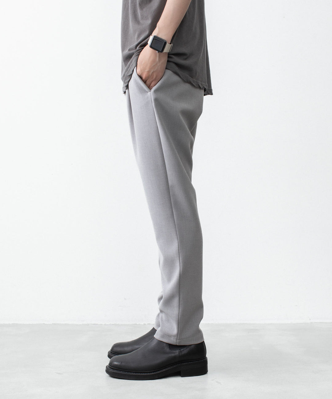 ATTACHMENT アタッチメントのPE STRETCH DOUBLE CLOTH REGULAR FIT EASY TROUSERS - L.GRAYの公式通販サイトsession福岡セレクトショップ