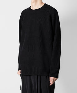 ATTACHMENT アタッチメントのBRITISH WO KNIT CREWNECK  PULLOVER - BLACK 公式通販サイトsession福岡セレクトショップ