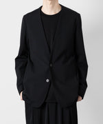 画像をギャラリービューアに読み込む, ATTACHMENT アタッチメントのNY/CO STRETCH JERSEY COLLARLESS JACKET - BLACK 公式通販サイトsession福岡セレクトショップ
