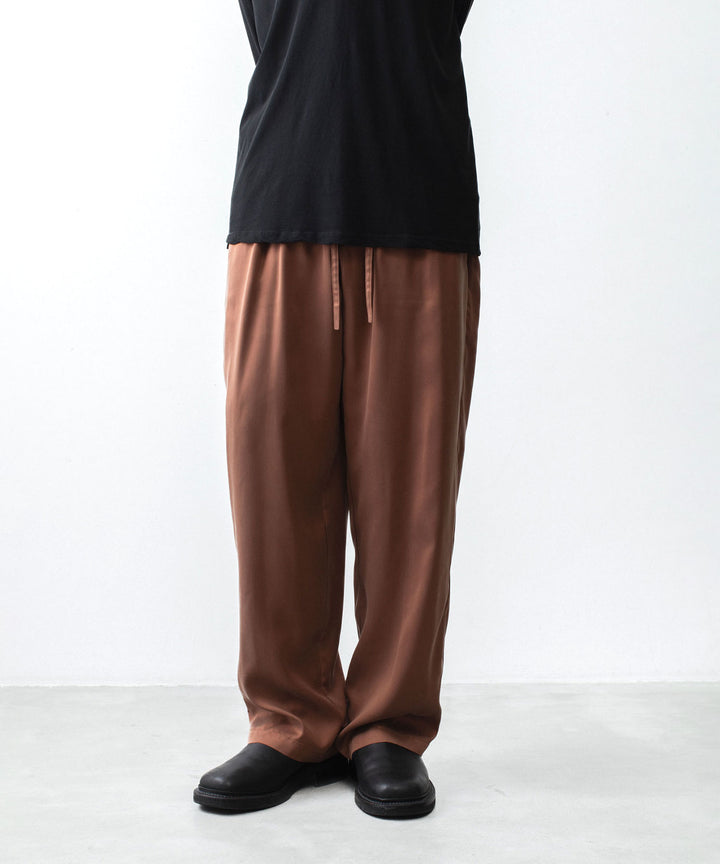 ATTACHMENT アタッチメントのCU/PE FIBRIL SATIN EASY TROUSERS - L.BROWNの公式通販サイトsession福岡セレクトショップ