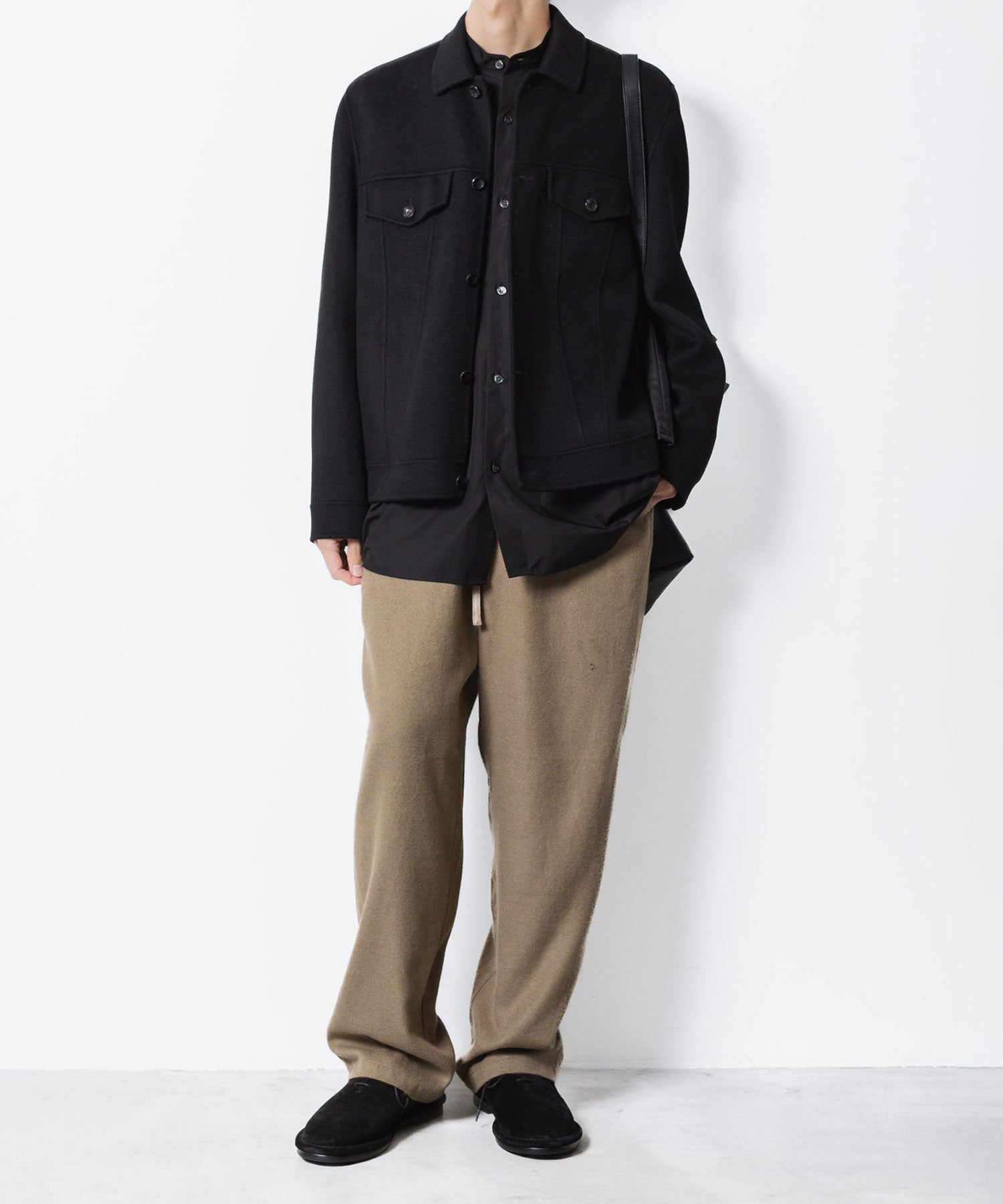 ATTACHMENT アタッチメントのRY/CO/SI FLANNEL 1TUCK EASY TROUSERS - CAMELの公式通販サイトsession福岡セレクトショップ