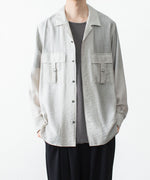 画像をギャラリービューアに読み込む, ATTACHMENT アタッチメントのLY/SI LAWN PATCH POCKET OPEN COLLAR L/S SHIRT - L.KH GRAYの公式通販サイトsession福岡セレクトショップ
