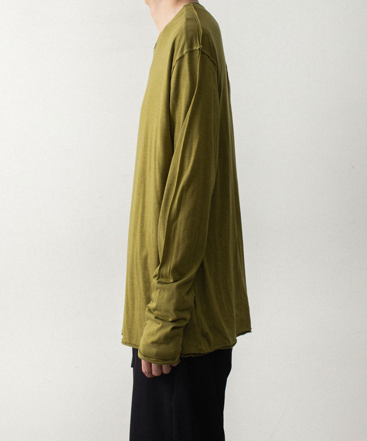 ATTACHMENT アタッチメントのCO/CU JERSEY SLIM FIT LAYERED L/S TEE - D.YELLOWの公式通販サイトsession福岡セレクトショップ