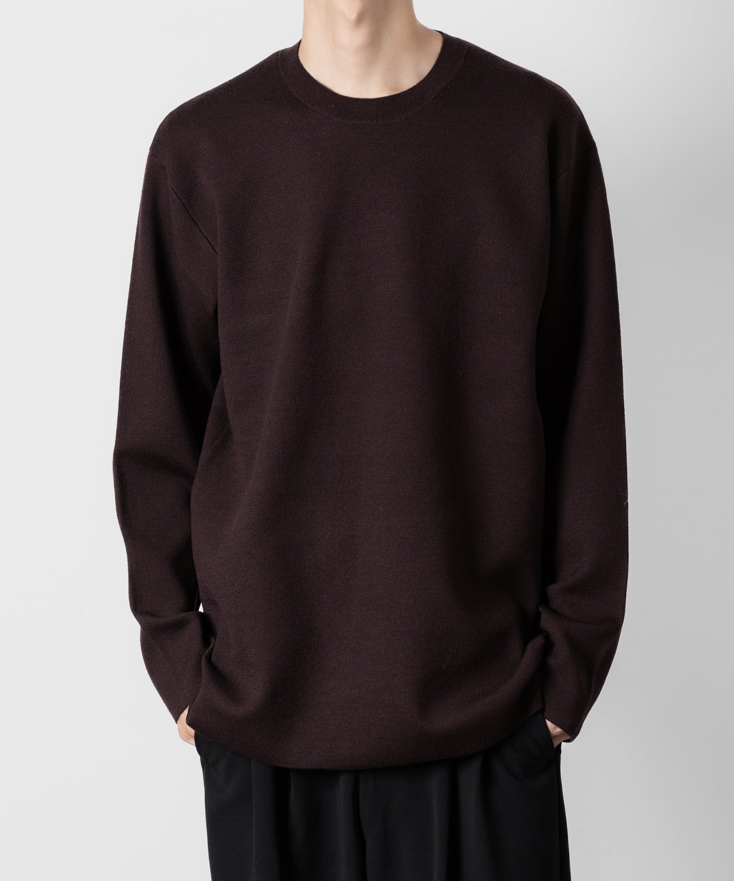 ATTACHMENT アタッチメントのWOxPE DOUBLE FACE KNIT CREWNECK PULLOVER L/S - BROWN 公式通販サイトsession福岡セレクトショップ