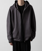 画像をギャラリービューアに読み込む, ATTACHMENT アタッチメントのCO/PE DOUBLE KNIT ZIP UP HOODIE - D.GRAY 公式通販サイトsession福岡セレクトショップ
