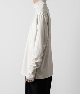 ATTACHMENT アタッチメントのCOTTON DOUBLE FACE SLIM FIT HIGHNECK L/S TEE - OFF WHITE 公式通販サイトsession福岡セレクトショップ