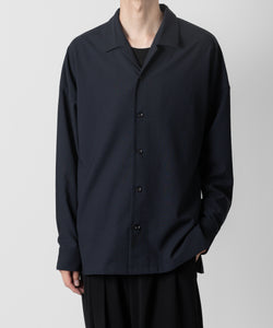 ATTACHMENT アタッチメントのPE/RY STRETCH TROPICAL OVERSIZED OPENCOLLAR L/S SHIRT - NAVY 公式通販サイトsession福岡セレクトショップ