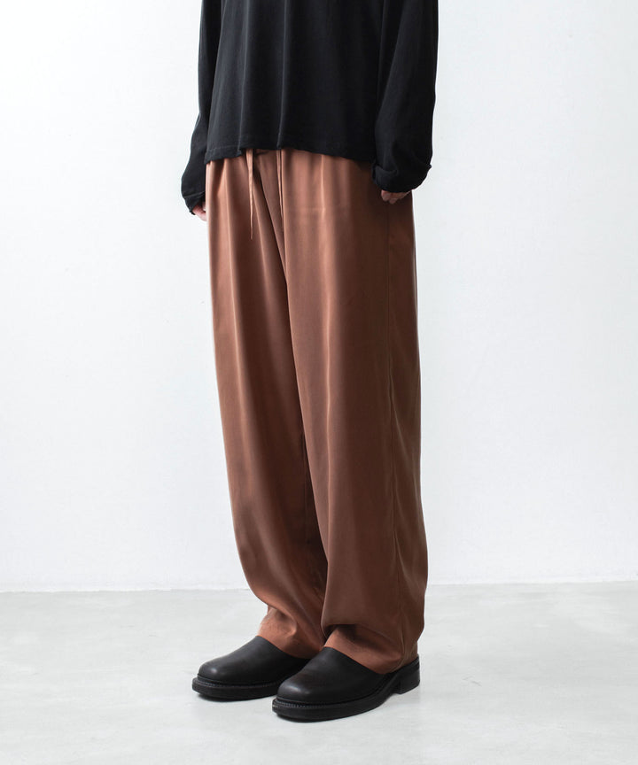 ATTACHMENT アタッチメントのCU/PE FIBRIL SATIN EASY TROUSERS - L.BROWNの公式通販サイトsession福岡セレクトショップ