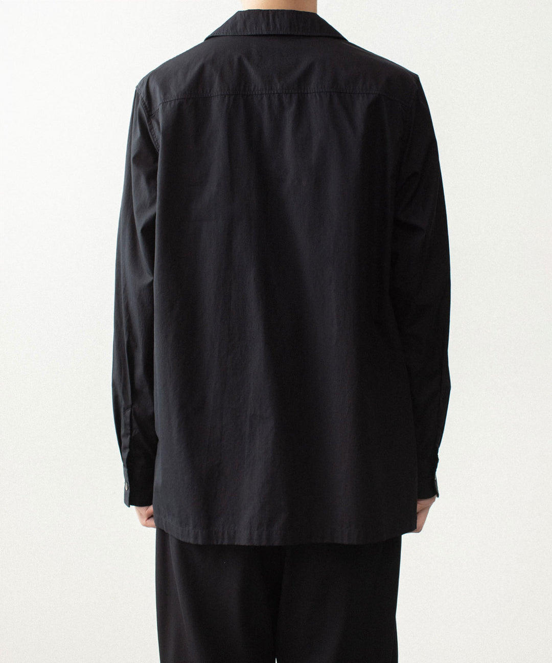 ATTACHMENT アタッチメントの140/2 GIZA BROAD PIERCED L/S SHIRT - BLACKの公式通販サイトsession福岡セレクトショップ