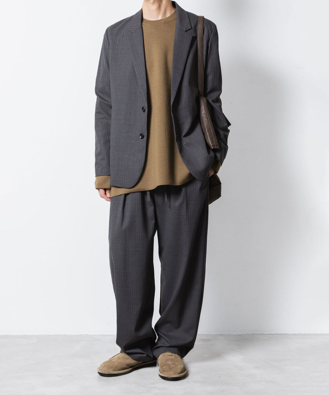 ATTACHMENT アタッチメントのWOxPE DOUBLE FACE KNIT CREW NECK PULLOVER - KHAKIの公式通販サイトsession福岡セレクトショップ