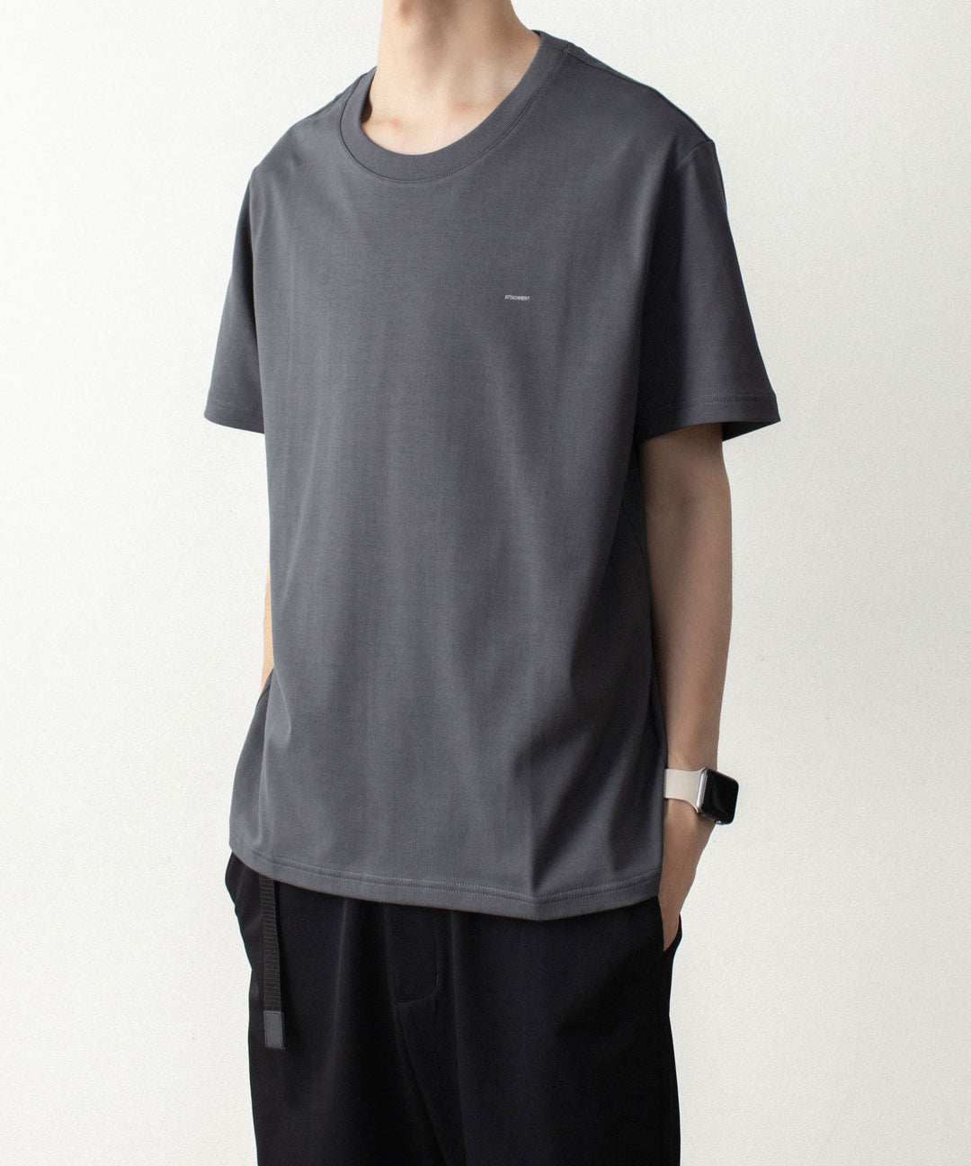 ATTACHMENT アタッチメントの100//3 JERSEY LOGO S/S TEE - GRAYの公式通販サイトsession福岡セレクトショップ