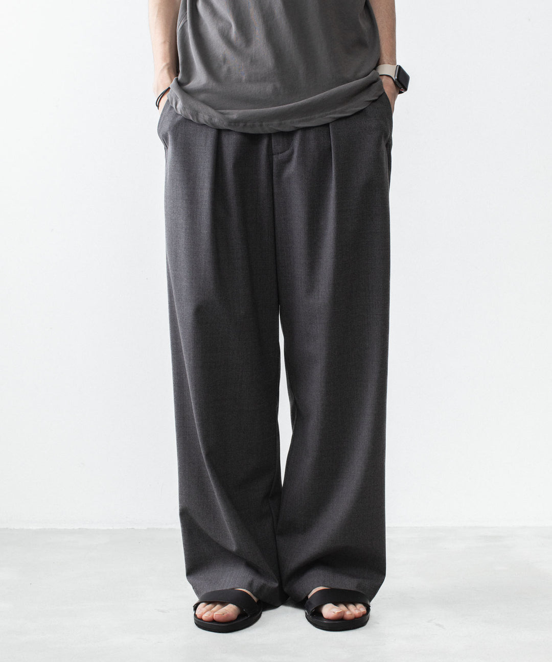 ATTACHMENT アタッチメントのWO/TA STRETCH TRO 1TUCK WIDE TROUSERS - D.GRAYの公式通販サイトsession福岡セレクトショップ
