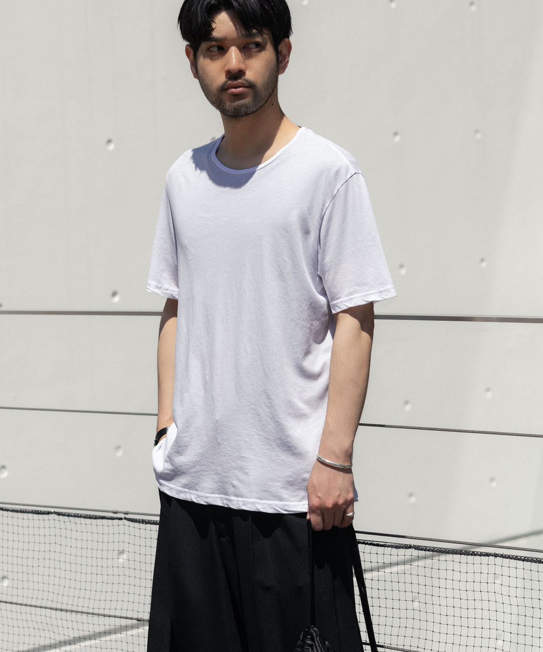 ATTACHMENT アタッチメントの100/3 HIGH TWIST JERSEY SLIM FIT S/S TEE - WHITEの公式通販サイトsession福岡セレクトショップ