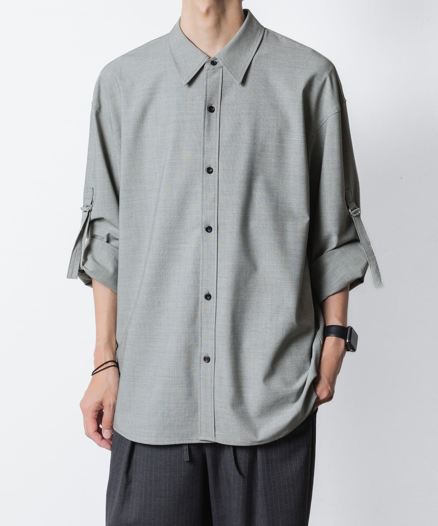 ATTACHMENT アタッチメントのPE/RY STRETCH TROPICAL STRAP SLEEVE L/S SHIRT - X.GREENの公式通販サイトsession福岡セレクトショップ