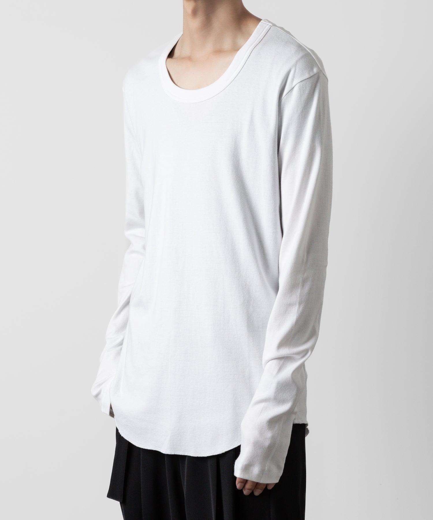 【ATTACHMENT】ATTACHMENT アタッチメントのSVIN CO RIB O-NECK L/S TEE - WHITE 公式通販サイトsession福岡セレクトショップ