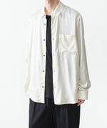 画像をギャラリービューアに読み込む, ATTACHMENT アタッチメントのCU/PE FIBRIL SATIN L/S SHIRT - OFF WHITEの公式通販サイトsession福岡セレクトショップ
