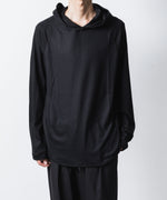 画像をギャラリービューアに読み込む, ATTACHMENT アタッチメントの1/60 WOOL SMOOTH HOODED PULLOVER - BLACKの公式通販サイトsession福岡セレクトショップ
