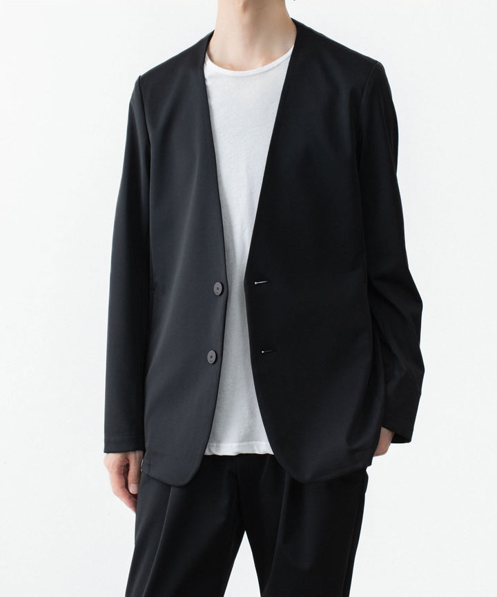 ATTACHMENT / EXCLUSIVE ITEMアタッチメントのLUCA MATTE TWIST COLLARLESS JKT - BLACKの公式通販サイトsession福岡セレクトショップ
