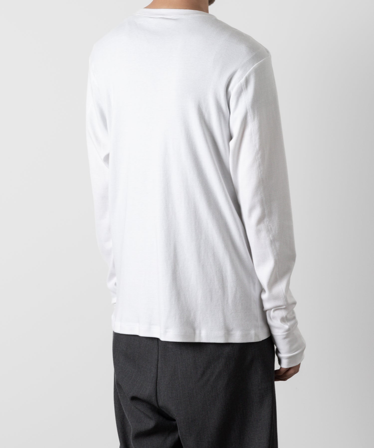 ATTACHMENT アタッチメントのSVIN CO RIB HENLEY NECK L/S TEE - WHITE 公式通販サイトsession福岡セレクトショップ